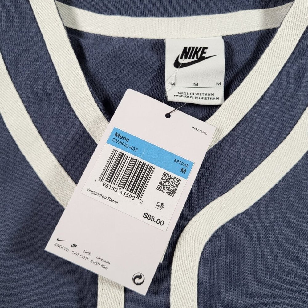 Nike Sports Wear American Button Up Jersey Top Blue Mens M DV9642-437 MSRP $85 - Picture 5 of 6